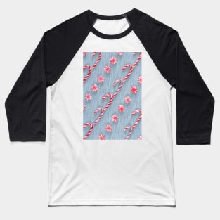 Candy Canes and Peppermint Pinwheels Baseball T-Shirt